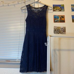 Papaya Navy Lace Dress